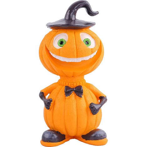 (X3-11 Kürbis-Stil B) Halloween-Kürbisdekoration, stehende Figur, Arrangement für eine festliche Atmosphäre im Garten, Kürbiskopf-Ornament (1/2)