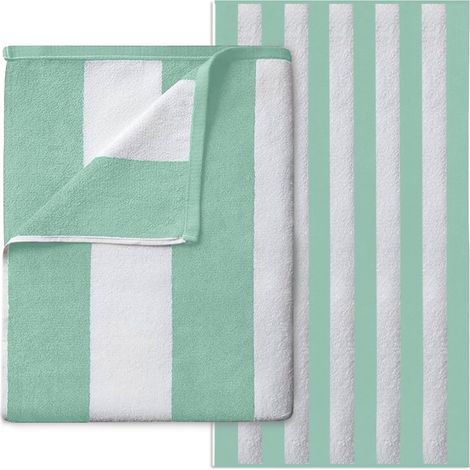 Grande Serviette de Plage en Microfibre, Super absorbante, Anti-Sable, Serviette de Plage Extra Large pour Adultes (100 x 200 cm), Douce, compacte et légère (1 pièce), Vert Sauge