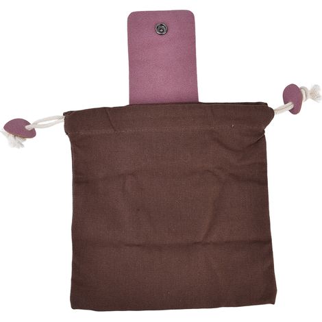 Sac à cueillir des fruits en toile (style PU), pliable, peu encombrant, sac banane, marron (1/5)