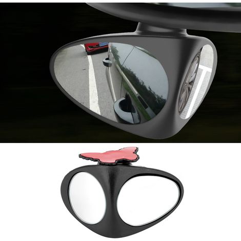 Rétroviseur auxiliaire droit de voiture, rétroviseur d'angle mort réglable à 360 degrés, petit miroir rond bidirectionnel (1/5)