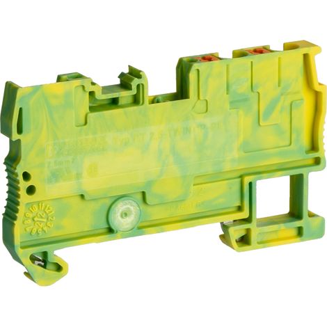 Bloc de jonction rail DIN Phoenix Contact PT 2.5-TWIN/1P-PE, 0.14 4mm², Enfichable, Vert/Jaune ( Prix pour Paquet de 10 )