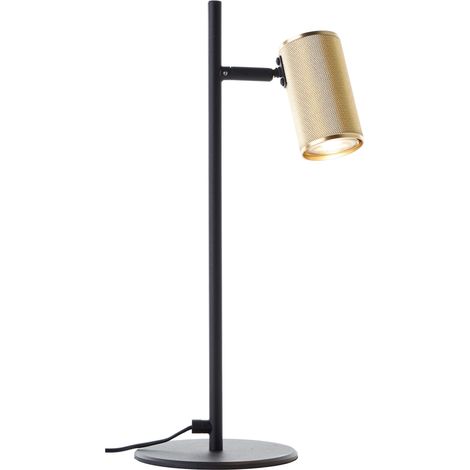 Lampe de table LED Brilliant Marty, 40 cm, GU10, 350 lm, 3000 K, noir/or mat (1/4)