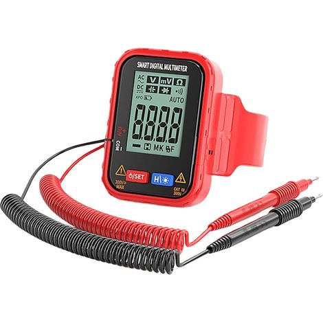 Multimètre intelligent de haute précision avec dragonne et sondes d'affichage rétroéclairées et charge de type C pour les professionnels (1/5)