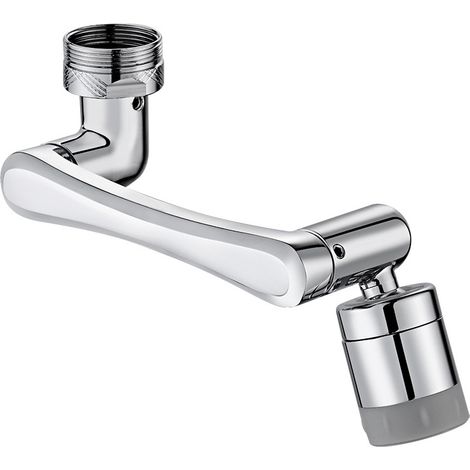 2-in-1-Wasserhahn-Belüfter, Universal-Spritzfilter, 1080 ° drehbarer Badezimmerhahn, 2 Modi, einstellbare Rotation, Küchenarmatur, Wasserspar-Wasserhahn-Auslaufadapter (1/5)