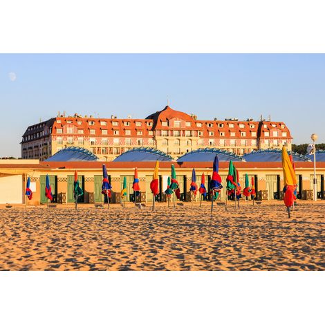 Tableau sur toile plage de Normandie 65x97 cm - Impression sur Toile Murale Décorative - Image imprimée en HD sur Toile - Toile sur Châssis en Bois FSC - Fabriqué en France (1/4)