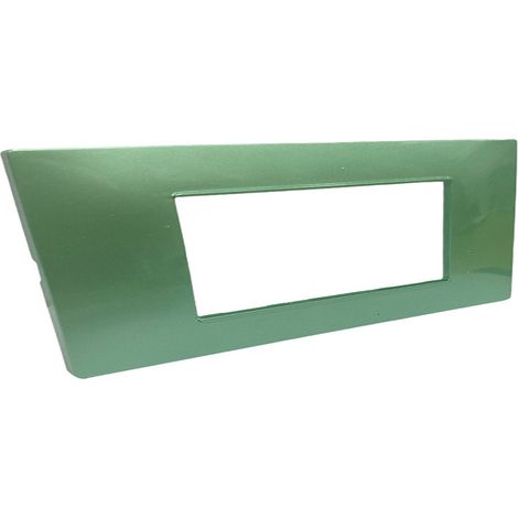 Placchetta per interruttore in metallo a 7 verde cassetta 507 compatibile con vimar plana supporto cover (1/2)