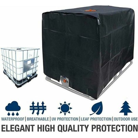 Copertura protettiva per cuba IBC - Tessuto Oxford 210D, impermeabile, per contenitore IBC 1000 L, dimensioni 120 x 100 x 116 cm, grigio (1/3)