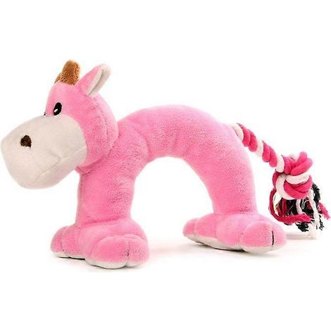 Jouet interactif pour chien en peluche avec couineur, design creux en arbre pour réduire l'ennui, idéal pour petits et moyens chiens, jouet à mâcher doux. (1/4)