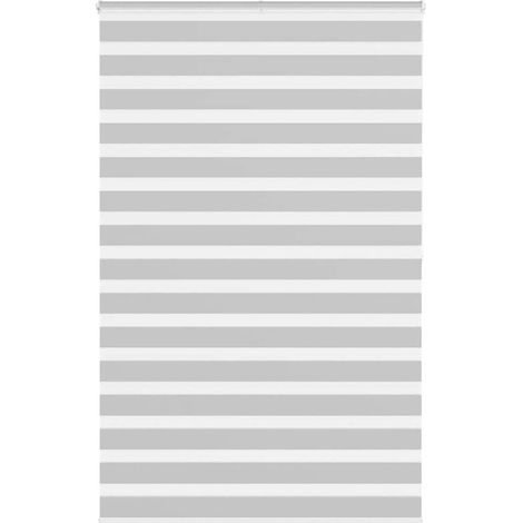 Doppelrollo Hellgrau 150x200 cm Stoffbreite 145,9 cm Polyester