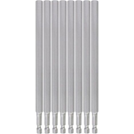 8 Pièces Embout Tournevis Magnétiques,Extra Long 200mm Tamper Proof Tournevis en Acier S2,Tige Hexagonale de 1/4" pour Tournevis Électrique Manuel (1/4)