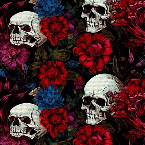 Tela Oxford decorativa para exteriores - Motivo de calavera I DX4851 (1/5)