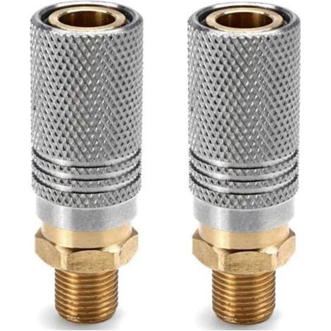 2 PièCes MéTal éTendu PCP Charge Adaptateur Prise 1/8 Outil Accessoires (1/4)