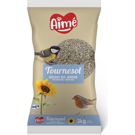 Graines de Tournesol pour Oiseaux du Ciel Sauvages 3kg - Nourriture Oiseaux Extérieur pour Rouge-Gorge, Pinson, Mésange - Source de Matières Grasses (1/5)