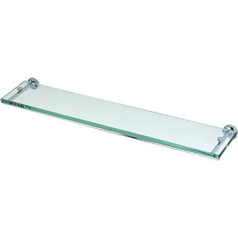 Mensola porta oggetti da bagno cm 60 linea dance in ottone cromato e plexiglass - accessori bagno