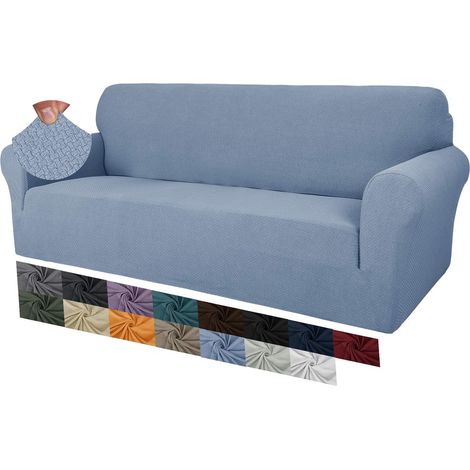 1 Housse de canapé, Tissu Jacquard extensible, Antidérapante, Protection animaux, Salon 3 places