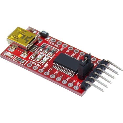 4-teiliges FTDI FT232RL USB-zu-TTL-Seriell-Konverter-Adaptermodul, USB-zu-TTL-Konverter für 3,3 V und 5 V für Arduino und Raspberry Pi, für Arduino Mini-Anschlüsse (1/4)