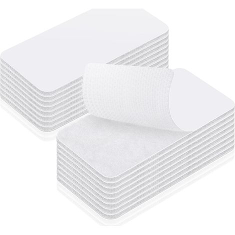 Ruban adhésif double face blanc, 50 mm x 100 mm, avec marques de rayures, 16 bandes adhésives super résistantes, ruban auto adhésif, parfait pour la décoration de la pièce, de la maison, du bureau