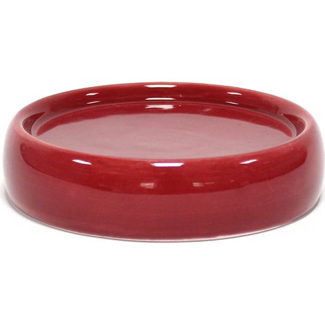 Porte savon en ceramique 3.5 x 10 cm Bulleas framboise (1/2)