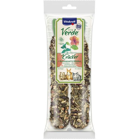 Vitakraft VitaVerde®Kräcker Brennessel/Hibi 2 Stück / 80 g Futtertrog & Kleintierfutter (1/3)
