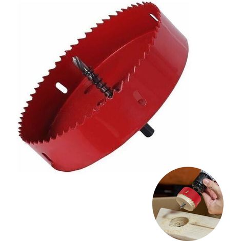 Rwoythk – Scie cloche bi-métal Ø 150 mm – Acier rapide HSS M42 – Pour perçage aluminium, fer et bois – Tige hexagonale incluse (1/8)