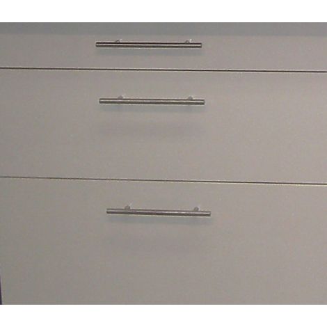 Gd Menuiseries – Porte de cuisine lumine ivoire H700 x L600 – 3 tiroirs – Panneau de fibre haute densité – Quincaillerie fournie - H700xl600