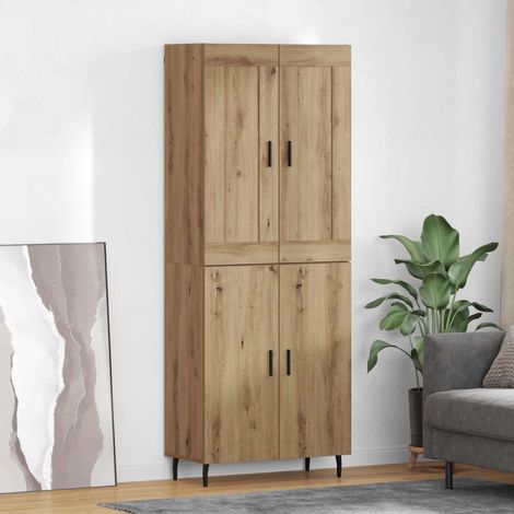 vidaXL Highboard 2 pcs Artisan-Eiche 69,5 x 34 x 180 cm Holzwerkstoff (1/5)