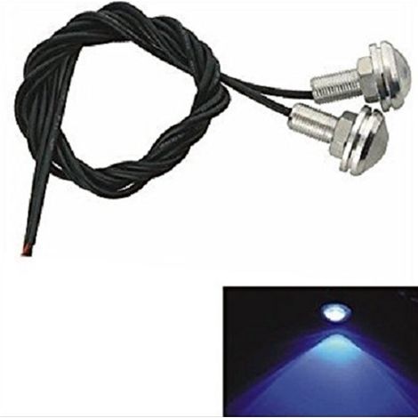 TRADE SHOP - Coppia Lampade Luci Auto Cob 12v 1.5w Bianco Freddo Led Canbus Eagle Eye Marcia -