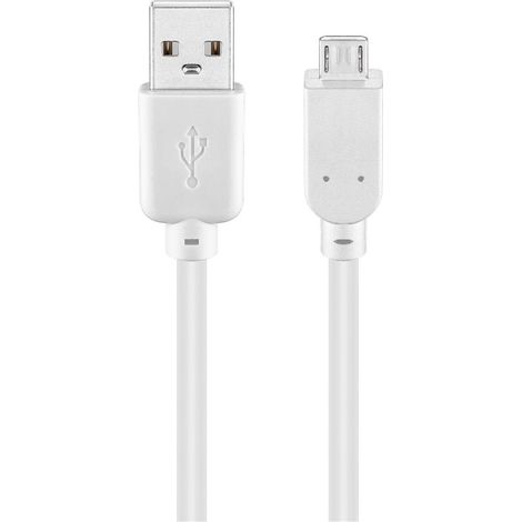 Goobay USB 2.0 A/micro-B 0.3m cable USB 0,3 m USB A Micro-USB B Blanco