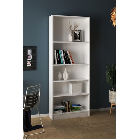 LIBRERIA MOD. BASIC CM 79X26.7 H. 203.2 BIANCO OPACO (1/5)