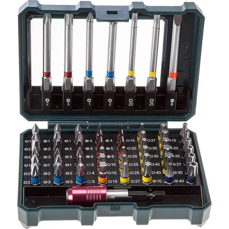Metabo Promotion 626702000 Kit inserti 56 parti Taglio, Croce Phillips, Croce Pozidriv, Brugola interna, Esalobo Intern