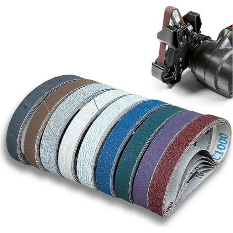 45 bandes abrasives de 1/2" x 12" pour affûteur de couteaux, compatibles avec les affûteurs de couteaux et d'outils Work Sharp (WSKTS, WSKTS-KT, Mk.1 et Mk.2) (1/5)