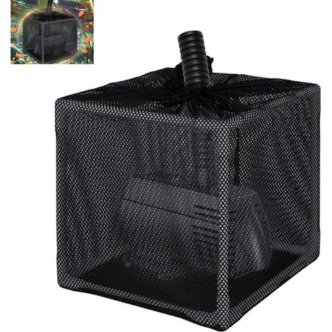 Pumpenschutzbeutel Teichfilterbeutel Verstopfungsfreier Filterkasten für Gartenteiche schwarz 25 cm (1/5)