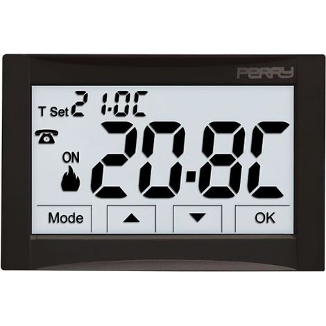 PERRY Termostato digitale ad incasso 230V serie “MOON” TOUCH SCREEN - 1TITE543