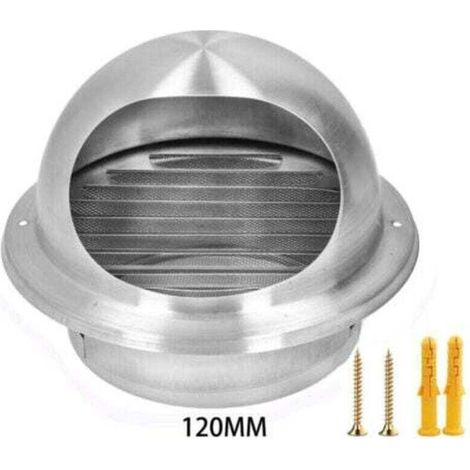 Grille aération VMC,160 extracteur externe en acier inoxydable évent externe réutilisable sortie de Ventilation d'air ronde pour la cuisine (1/4)