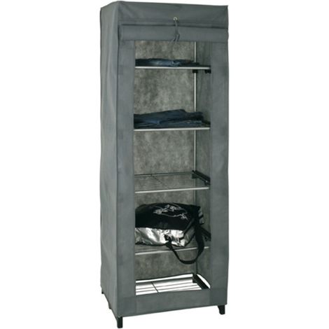 Armoire Penderie Design "Vêtements" 60cm Gris