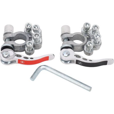 Connecteur de Terminal de batterie à dégagement rapide, 4 voies, postes positifs et négatifs de Type A pour câble de voiture avec clé (1/5)