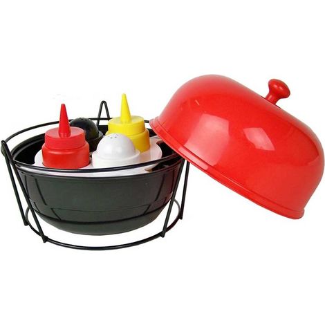 Set Sale Pepe Salsiera con Cosntenitor Barbecue per Condimento Grigliate bbq 5pz