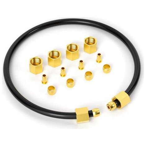 Pair 12pièces 6mm Air Compressor Unloader Tube Kit, Contains 6mm Sleeve Ferrules, Compression Insert and Compression Nut (1/5)