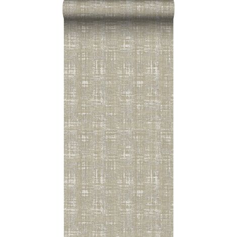 papier peint effet lin beige - Sanders & Sanders (1/5)