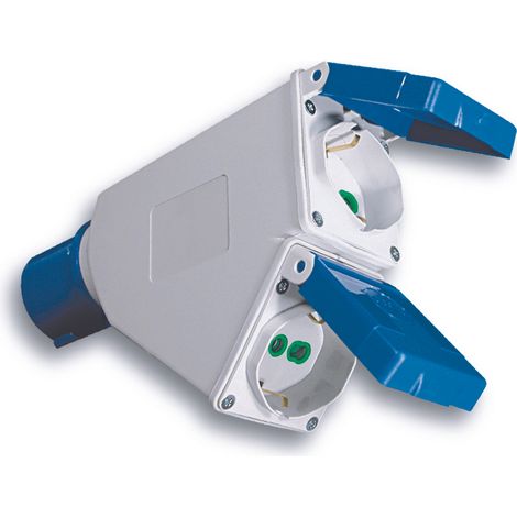 Fanton ADATTATORE INDUSTRIALE CEE 2P+T spina/2 prese schuko