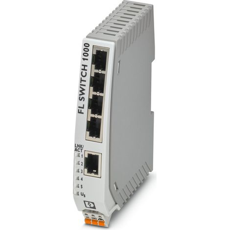Switch Ethernet Phoenix Contact FL SWITCH 1000 5 Ports RJ45, 10/100Mbit/s, montage Rail DIN 24V c.c. ( Prix pour 1 )