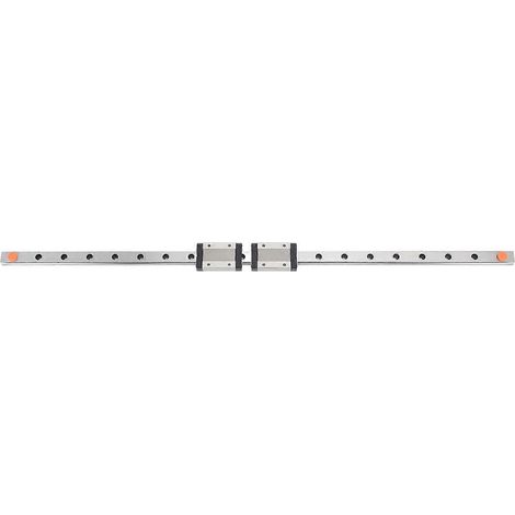 Rail de guidage linéaire de 500 mm avec 2 rails coulissants noirs en acier inoxydable MGN12H pour impression 3D