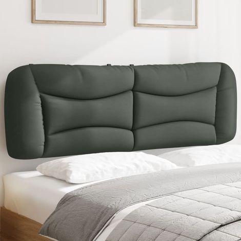 Coussin de tête de lit gris foncé 160cm tissu (1/5)