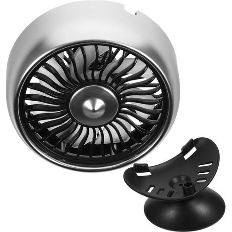 5Pièces Ventilateur USB Argenté Portable Pour Tableau De Bord (1/2)
