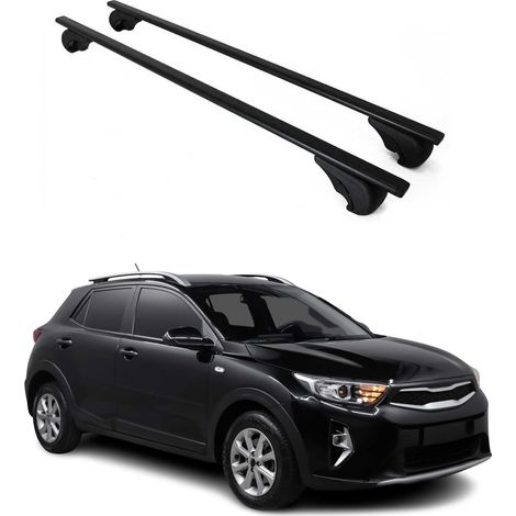 OMAC Dachträger Querträger für Kia Stonic 2017-2026 – Abschließbar – Max. 75 kg – 2 Stangen Stahl Schwarz (1/5)
