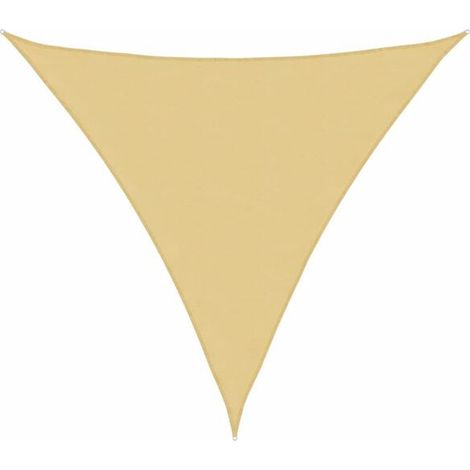 Voile d'ombrage couleur sable 2 x 2 x 2 mètres, 100 % polyester Oxford (1/5)
