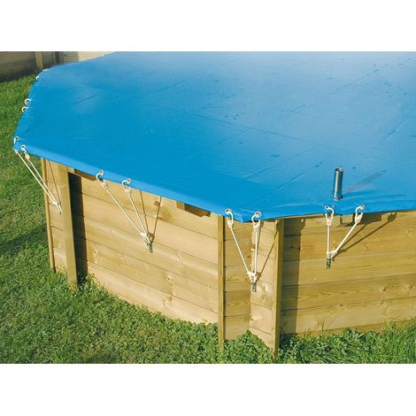 Bâche hiver pour piscine bois Azura 4,00 x 2,00 m - Ubbink