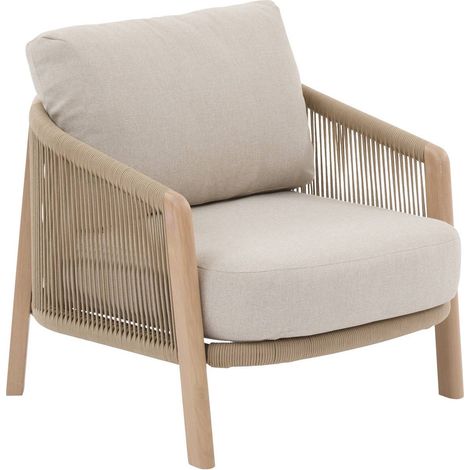Poltrona da giardino nelora beige - Hespéride