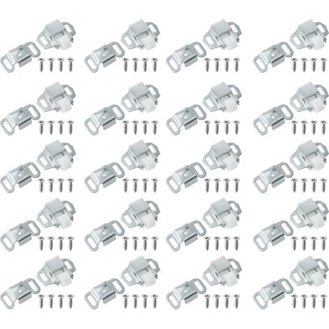 20 loquets à rouleau silencieux en alliage de zinc, rechange pour (1/5)