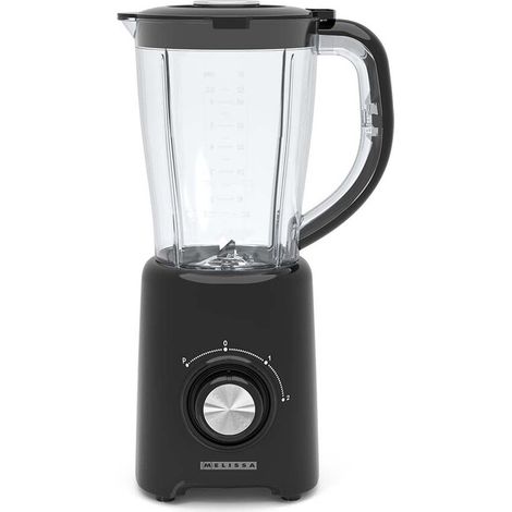 MELISSA Blender / 800 W / 2 Geschwindigkeiten + Pulse / 4 Edelstahlklingen / 1,5-L-Kunststoffkanne/ Schwarz
